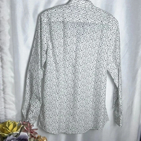 AKA, “also known as “ men shirt ,NWT,slim fit ,WHITE floral print,100 cotton, - Picture 5 of 12